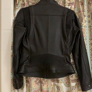 Brown motor leather jacket